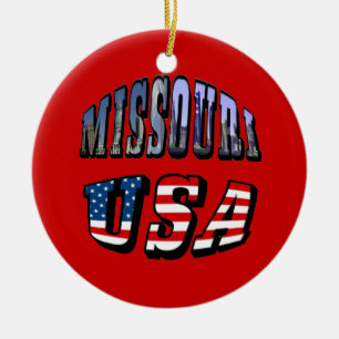 Décoration En Céramique Missouri Picture et USA Text