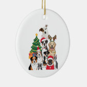 Décoration En Céramique Mixed Breed Dog Christmas Tree Custom Ornament (Droite)