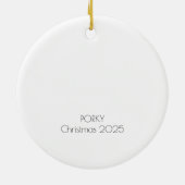 Décoration En Céramique Mixed Breed Dog Christmas Tree Custom Ornament (Dos)