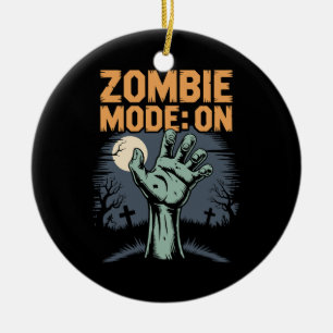 Décoration En Céramique Mode Zombie Activé T shirt Halloween effrayant