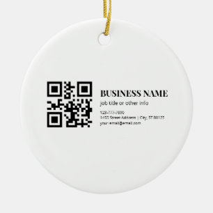 Décoration En Céramique Modèle de nom d'entreprise de code QR personnalisé