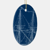 Décoration En Céramique Modèle grand bleu de bateau de navigation (Droite)