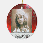 Décoration En Céramique MODÈLE PHOTO MAGIQUE SWIRLS, Ruby rouge (Gauche)