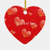 Décoration En Céramique Modèle Red Heart, personnalisable, (Devant)