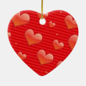 Décoration En Céramique Modèle Red Heart, personnalisable, (Dos)