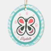 Décoration En Céramique Modern Butterfly Personalized Chevron Kids Gift (Gauche)