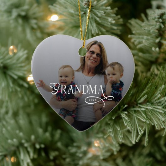 Décoration En Céramique Modern Grandma Photo Personalized (Arbre)