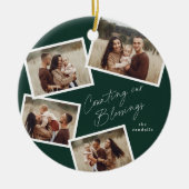 Décoration En Céramique Modern Script Photo Collage Noël religieux (Devant)