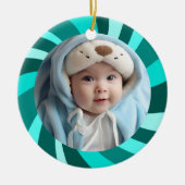 Décoration En Céramique Modern Swirl HAPPY HOLIDAYS CUSTOM PHOTO Star (Devant)