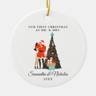 Décoration En Céramique Moderne du milieu du XXe siècle Premier Noël en