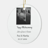 Décoration En Céramique Moderne heureux 40e anniversaire ajouter nom date (Gauche)