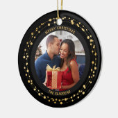 Décoration En Céramique Moderne tendance Noël foncé or Accent Couple (Gauche)