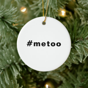 Décoration En Céramique moi aussi, #metoo, orgueil Blanc noir