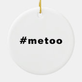 Décoration En Céramique moi aussi, #metoo, orgueil Blanc noir (Dos)