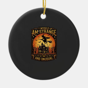 Décoration En Céramique Moi-même suis étrange drôle de sorcière d'Hallowee