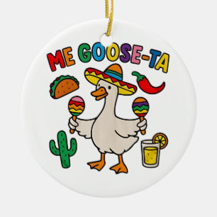 Décoration En Céramique Moi Oie-Ta Drôle d'espagnol mexicain Oie