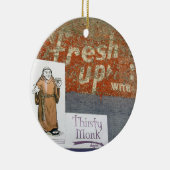 Décoration En Céramique Moine de soif, Asheville, Moine de soif Noël (Droite)