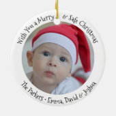 Décoration En Céramique Mon 1er Noël en quarantaine 2020 | Photo amusante (Dos)