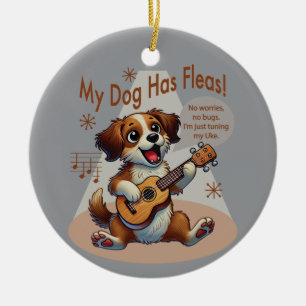 Décoration En Céramique Mon Chien A Fleas Ukulele Tuning Chanson