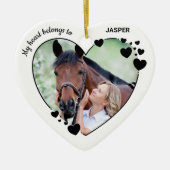 Décoration En Céramique Mon Coeur Appartient À Une Photo Personnalisée Du  (Devant)