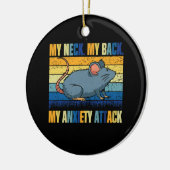 Décoration En Céramique Mon Cou Mon Dos Mon Rat D'Attaque Anxiété (Gauche)