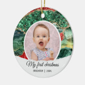 Décoration En Céramique Mon premier anniversaire Noël parties scintillant (Gauche)