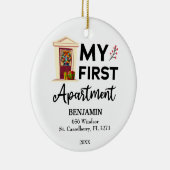 Décoration En Céramique Mon premier appartement 2025 Personnalisé Noms et (Droite)