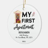 Décoration En Céramique Mon premier appartement 2025 Personnalisé Noms et (Gauche)