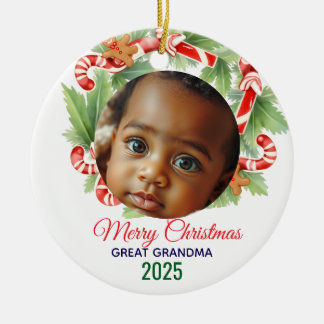 Décoration En Céramique Mon premier Noël 2025 : Photo personnalisée