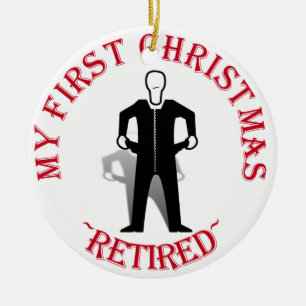 Décoration En Céramique Mon premier Noël à la retraite