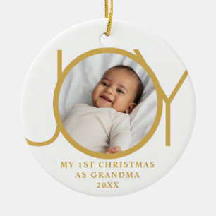 Décoration En Céramique Mon Premier Noël En Tant Que Grand-Mère Joie Photo