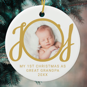 Décoration En Céramique Mon Premier Noël en tant que grand-père arrière en