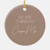 Décoration En Céramique Mon premier Noël moderne simple Chiot Photo pour a (Dos)