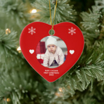 Mon premier Noël Photo de bébé élégante personnali
