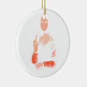 Décoration En Céramique Mona Lisa avec doigt moyen (Droite)