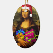 Décoration En Céramique Mona Lisa Avec Forfaits Noël (Gauche)
