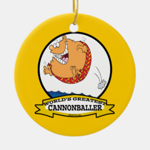 DÉCORATION EN CÉRAMIQUE MONDE LE PLUS GRAND CANNONBALLER HOMMES CARTOON