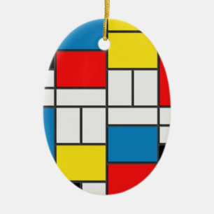 Décoration En Céramique Mondrian Cubism Style