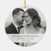 Décoration En Céramique Monogamie en Monochrome - Drôle noir et blanc (Dos)