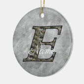 Décoration En Céramique Monogram Initial E Hydrangea Flowers Personalized (Gauche)