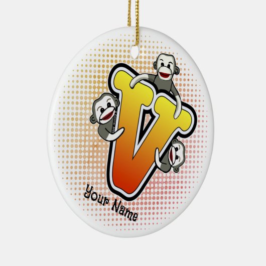 Décoration En Céramique Monogram V Sock Monkey (Droite)