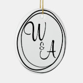 Décoration En Céramique Monograma para casal Estilo Rústico Farmhouse (Droite)