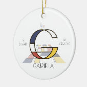 Décoration En Céramique Monogramme Art Moderne. Lettre G (Gauche)