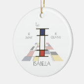 Décoration En Céramique Monogramme Art Moderne. Lettre I (Gauche)