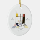 Décoration En Céramique Monogramme Art Moderne. Lettre U (Droite)