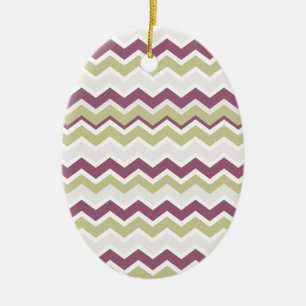 Décoration En Céramique Monogramme Chevron Brick