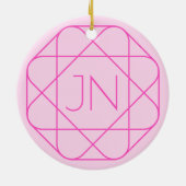 Décoration En Céramique Monogramme cool, Style de logo de hanche | Rose &  (Dos)