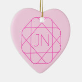 Décoration En Céramique Monogramme cool, Style de logo de hanche | Rose & (Droite)