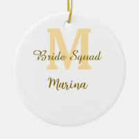 Monogramme de l'équipe de la mariée simple shower