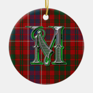 Décoration En Céramique Monogramme de MacRae Plaid